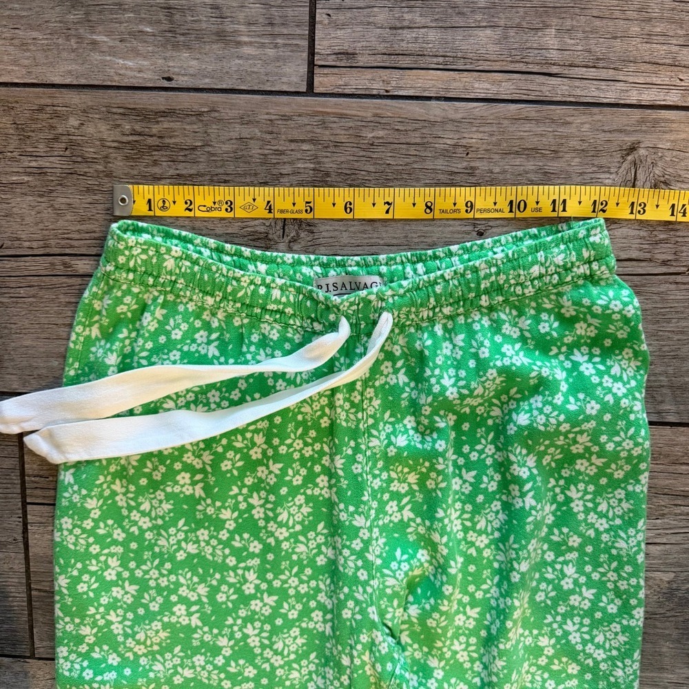 PJ Salvage Green Floral Wide Leg Pajama Pants XS Drawstring Lounge Sleepwear - Picture 5 of 6